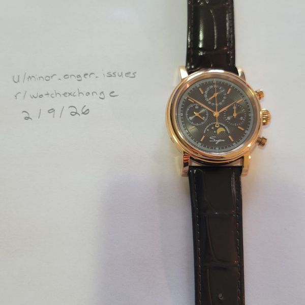 [WTS] Sugess MoonPhase Master S394 Rose Gold Case Black Dia…