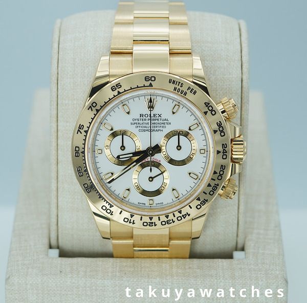 FSOT: Rolex 116508 COSMOGRAPH DAYTONA 18K YELLOW GOLD WHITE…