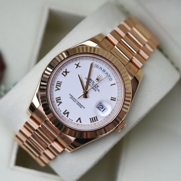 FS:Rolex Day-Date II President 41mm WHITE ROMAN 18K Yellow …