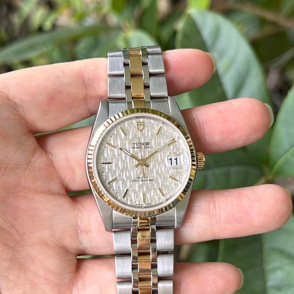 [WTS] Tudor Prince Date 74033 White Linen Dial 34mm Full Se…