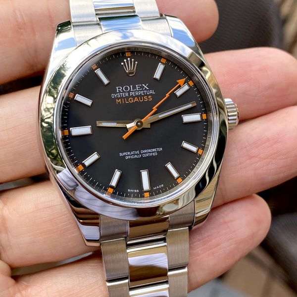 [WTS] Rolex Milgauss 116400. Sharp Black dial and ⚡Orange H…