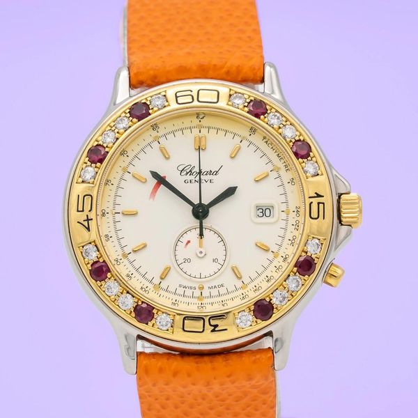Chopard Mille Miglia Rubies Diamonds Two Tone 18k Gold 31mm…