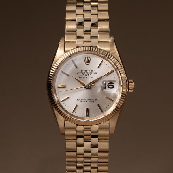 FS: 1965 18K YG Rolex Oyster Perpetual Date 1503 Silver Ser…