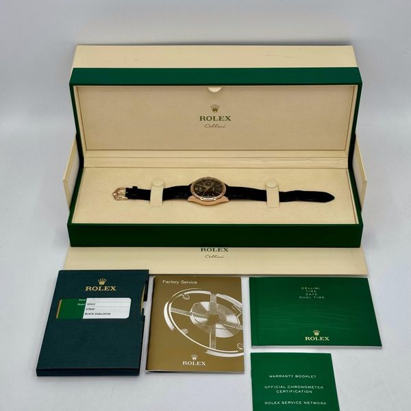[WTS] 2014 Rolex Cellini Date 39mm 50515 Rose Gold Black Gu…