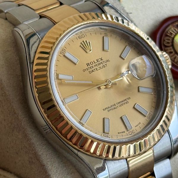 [WTS] Rolex Datejust II 41mm Two-Tone 116333 Champagne Dial…