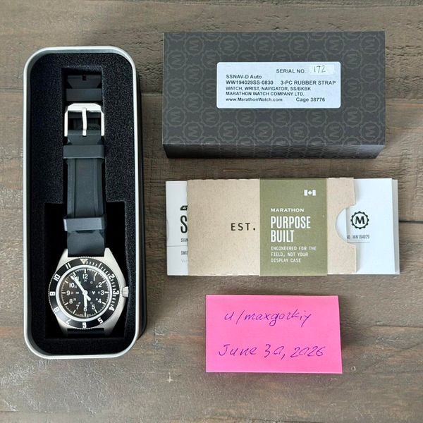 [WTS] Marathon 41mm SSNAV Auto - Standard-Issue, Tritium Pi…