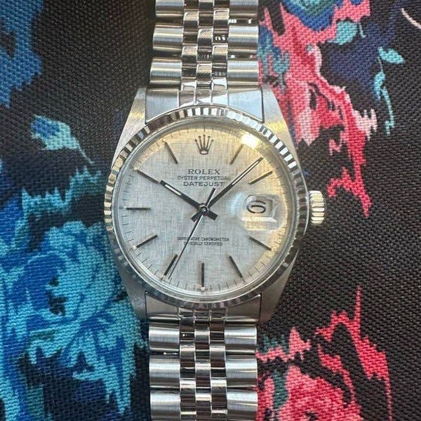 FS: Rolex Datejust Steel Silver Linen Dial 16014