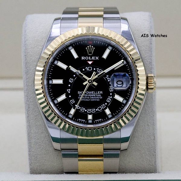 FSOT: Rolex 326933 Sky-Dweller 18K Yellow Gold / SS Oyster …