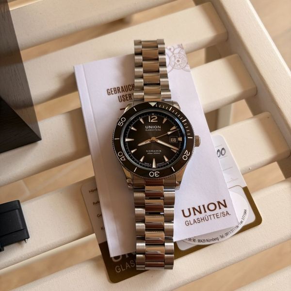 Union Glashütte Noramis Datum Sport grau im Überfullset