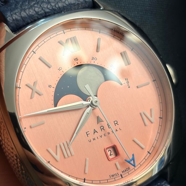 [WTS/WTT] Farer Eddington Moonphase – Salmon Dial – Full Ki…