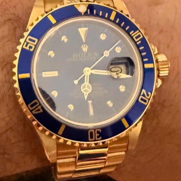 1988 gold sub 16808 blue nipple LNIB