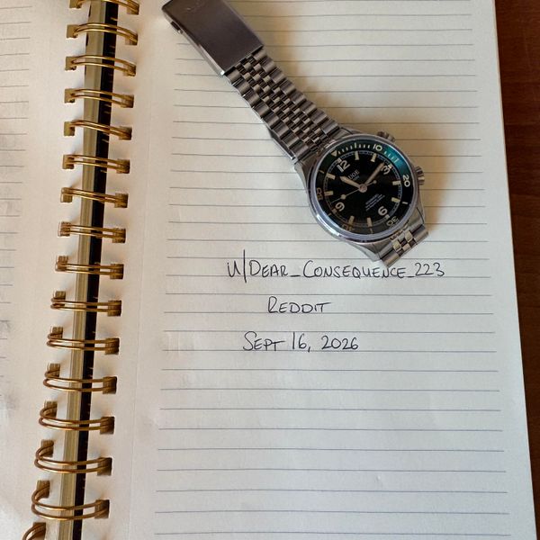[WTS] Kuoe Sombrero 90-011 Green Linen Dial