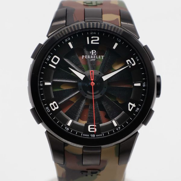 FS: Perrelet Turbine Camouflage PVD Steel 44mm A1400/1 Rubb…