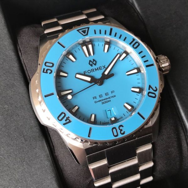 Formex „Baby“ Reef 39,5mm Bahama blau, COSC-Chronometer 300…