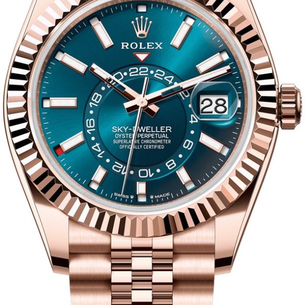 FS: Rolex 336935 RG Sky-Dweller “Blue Green Jubilee” Fresh …