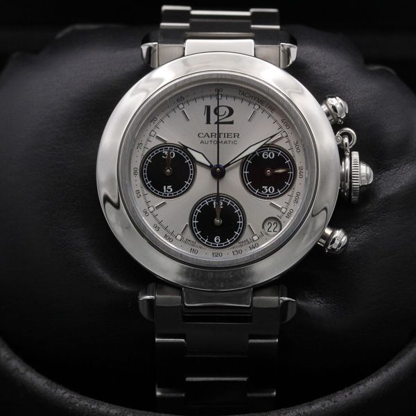 FSOT: Cartier Pasha Chronograph "Midsize" - 2412 - Silver w…