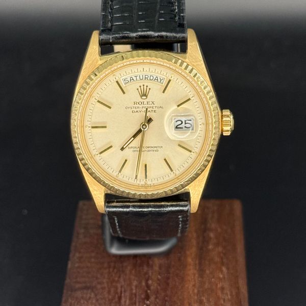 [WTS] Rolex Day-Date 1803 18K Yellow Gold White Dial 1968 B…
