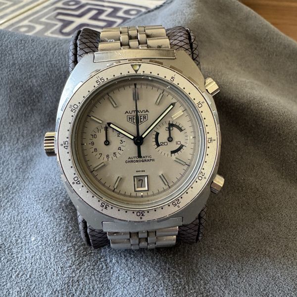 Rare Vintage Heuer Autavia 11063 V Pewter