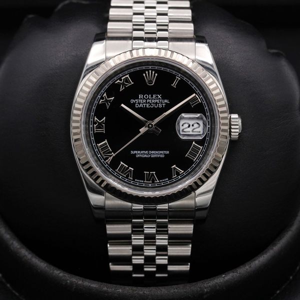 FSOT: Rolex Datejust - 116234 - Black -  Steel - White Gold…