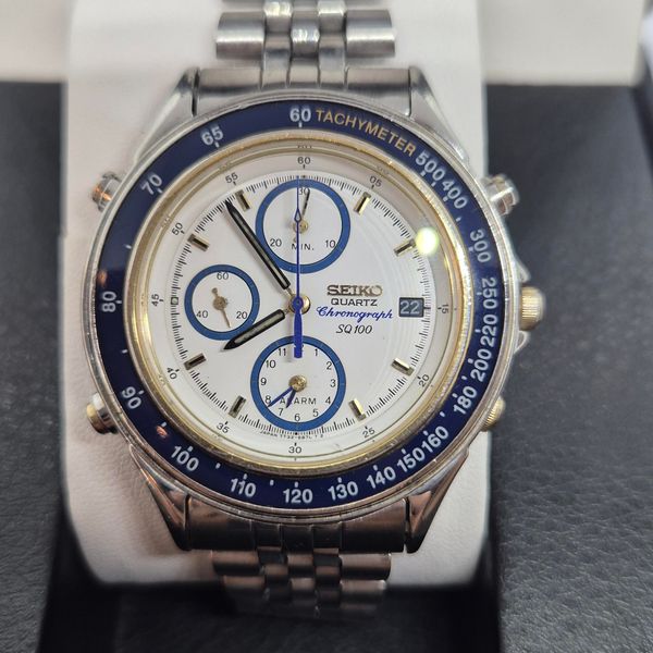 [WTS] Rare Vintage 1990 Seiko SQ100 Chronograph Alarm 7T32-…