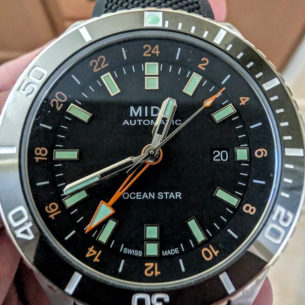 REDUCED   MIDO Ocean star GMT Full Kit - As new 44mm with b…