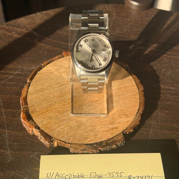 [WTS] 2004 Rolex Datejust 16200 No Holes Case Gray Roman Di…