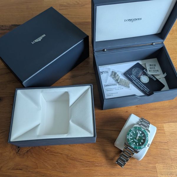 Longines Hydroconquest  39mm Fullset 04/26 grün/green L3779…