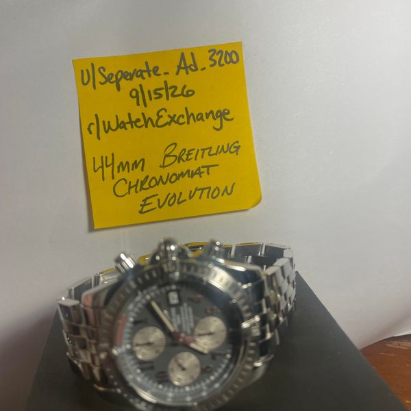 [WTS] Breitling Chronomat Evolution A13356 w/Gray Arabic Di…