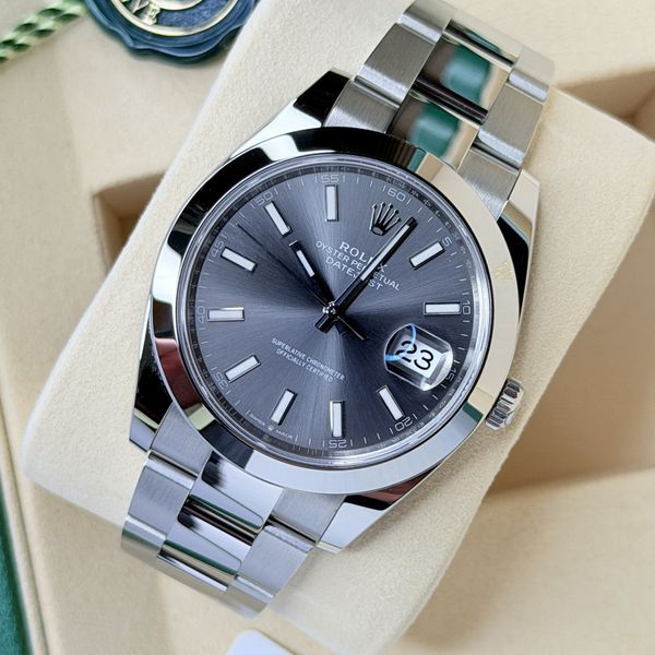 2026 Rolex Datejust 41 Slate Dial, Smooth Bezel, & Oyster B…