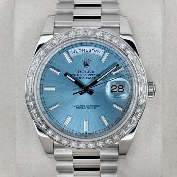 FSOT:NEW 2025 Rolex Day-Date 40mm 228396TBR Platinum Diamon…