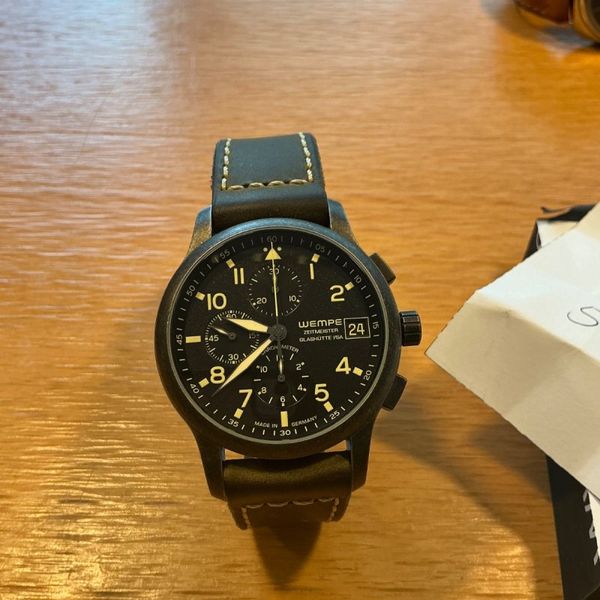 Wempe Zeitmeister Fliegeruhr Chronograph xl Antique