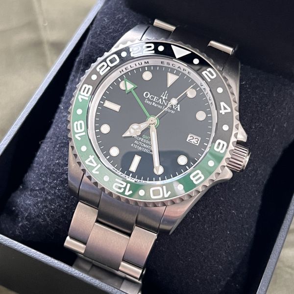 [WTS] OCEANEVA GMT TITANIUM DEEP MARINE EXPLORER 1250M (BK.…