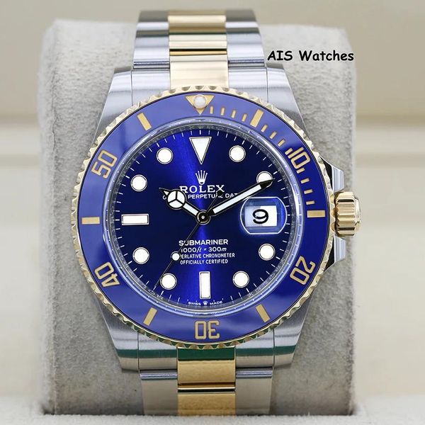 Rolex Submariner 41MM 18k/SS 126613LB SunBurst Blue Dial B&P