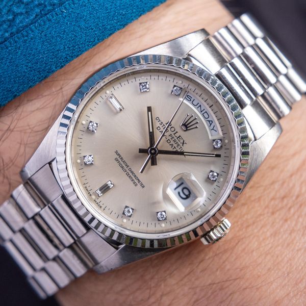 [WTS] 1995 Rolex Day-Date Ref. 18239 | Silver Diamond Dial