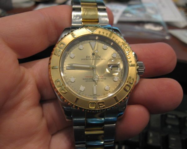 Fs: Rolex 18k gold/steel yacht master 16623
