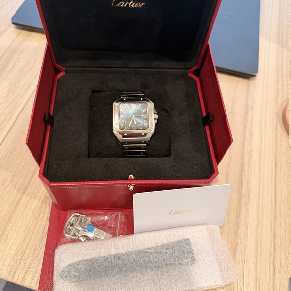 FS: Cartier Santos Green Dial, Large WSSA0062