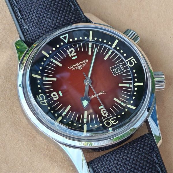 LONGINES Legend Diver burgundy L3.774.4.60.2