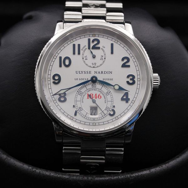 FSOT: Ulysse Nardin Marine  - 263-22 - Silver - Stainless S…