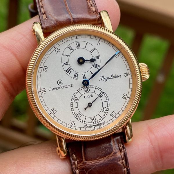 [WTS] Chronoswiss. Regulator. Solid Gold. Box, Papers. Blue…